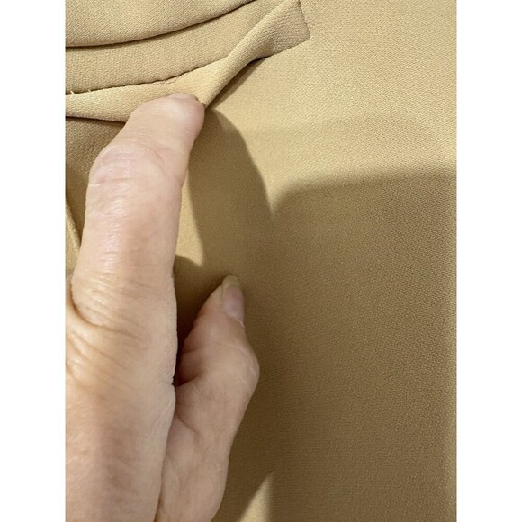 Diane von Furstenberg Women High Rise Pleated Straight Slacks Camel S4 Heavy Wtg - Picture 8 of 16